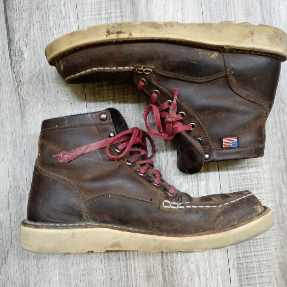 DANNER Boots Bull Run Moc 6'' Brown Leather Women's size 10